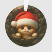 Süßes Kätzchen doppelseitiger Feiertags  Ornament (Vorderseite)