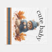 Süßes Kätzchen Elegantes Strick-Kätzchen Babydecke Fleecedecke (Vorderseite (Horizontal))