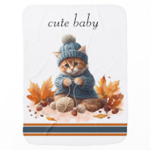 Süßes Kätzchen Elegantes Strickendes Kätzchen Baby
