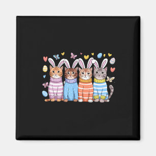 Süßes Kätzchen Frohe Ostern Katze Hasenohren Und E Magnet