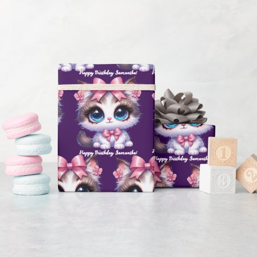 Süßes Kätzchen Geschenkpapier (Babyparty)