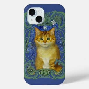 Süßes Kätzchen im Vintage-Art-Nouveau-Stil Case-Mate iPhone Hülle