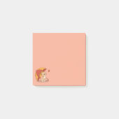 Süßes Kätzchen Katze Rot Gelb Regenschirm Fall Ros Post-it Klebezettel (Vorderseite)