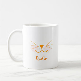 Süßes Kätzchen Katzen Gesicht Haustier Foto Name   Kaffeetasse