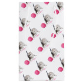 Süßes Kätzchen Low Poly Kleine Geschenktüte (Rückseite)