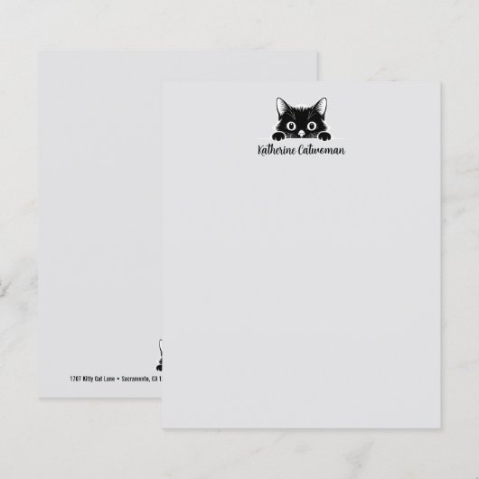 Süßes Kätzchen Minimalistisches Design - KATZE 1 (Vorne/Hinten)