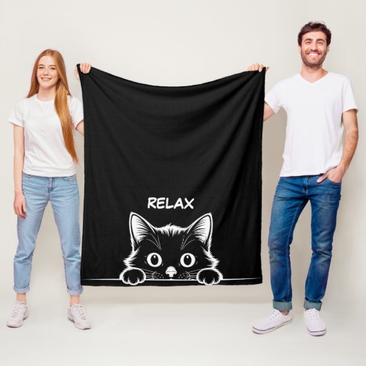 Süßes Kätzchen Minimalistisches Design - KATZE 1 + Fleecedecke (Beispiel)