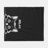 Süßes Kätzchen Minimalistisches Design - KATZE 1 + Fleecedecke (Vorderseite (Horizontal))