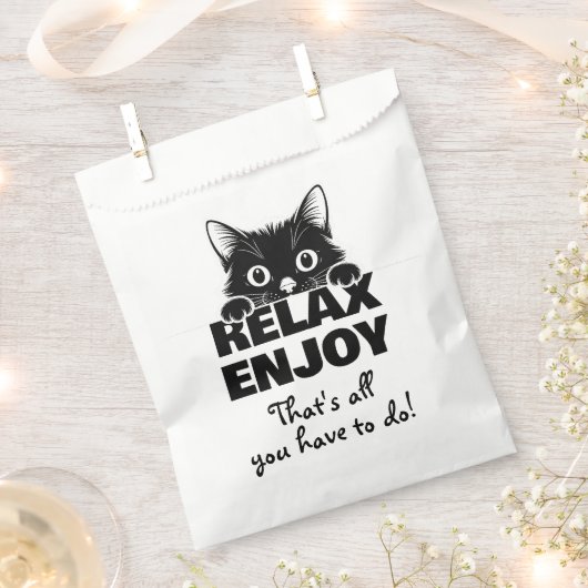 Süßes Kätzchen Minimalistisches Design - KATZE 1 Geschenktütchen (Ausgeschnitten)