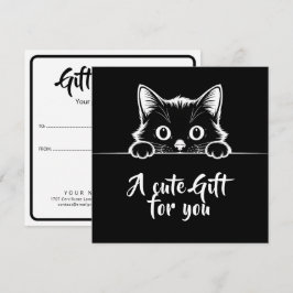 Süßes Kätzchen Minimalistisches Design - KATZE 1 Mitteilungskarte