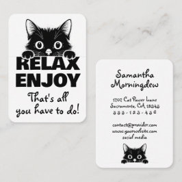 Süßes Kätzchen Minimalistisches Design - KATZE 1 Visitenkarte