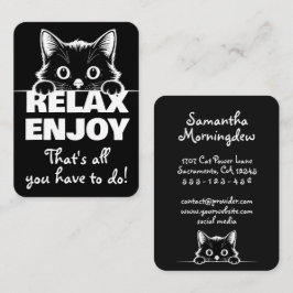 Süßes Kätzchen Minimalistisches Design - KATZE 1 Visitenkarte