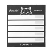 Süßes Kätzchen Minimalistisches Design - KATZE 1b Notizblock (Vorderseite)
