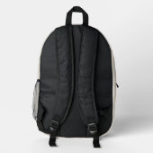 Süßes Kätzchen mit Rucksack Individueller Monogram (Rückseite)