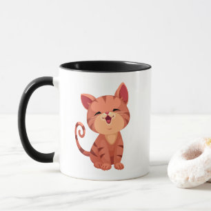 Süßes Kätzchen Orange Tabby Tiger Katze Kitty Mama Tasse