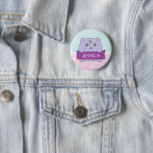 Süßes Kätzchen Personalisierter Tupfen Button (Beispiel)