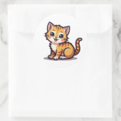 Süßes Kätzchen-Sticker-Paket Runder Aufkleber (Tasche)