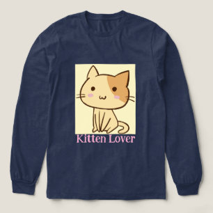 Süßes Kätzchen T-Shirt   Niedliches Katzenliebhabe Tri-Blend Shirt