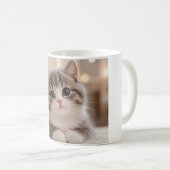 Süßes Kätzchen-Tassendesign | Adorable Katzen-Kaff Kaffeetasse (VorderseiteRechts)