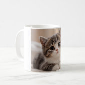 Süßes Kätzchen-Tassendesign | Adorable Katzen-Kaff Kaffeetasse (Vorderseite Links)