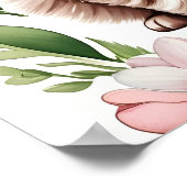 Süßes Kätzchen und Frühlingsblumen Poster (Ecke)