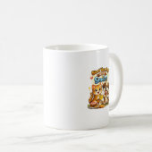 Süßes Kätzchen- und Welpen-Tassendesign Kaffeetasse (VorderseiteRechts)