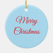Süßes Kätzchen unter dem Weihnachtsbaum Keramik Ornament (Hinten)