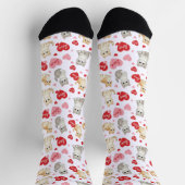 Süßes-Kätzchen-Valentinstag-Crew-Socken Socken (Oben)