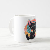 Süßes Kätzchen Vintage-Design Kaffeetasse (Vorderseite Links)