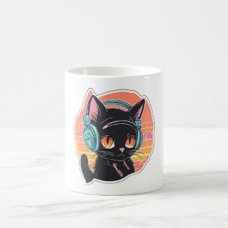 Süßes Kätzchen Vintage-Design Kaffeetasse