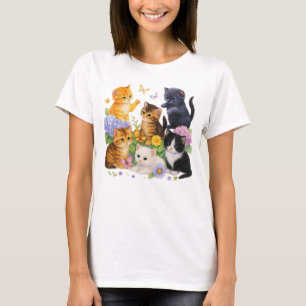 Süßes Kätzchen Vintage-Katzenliebhaber T-Shirt