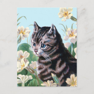 Süßes Kätzchen - Vintage-Katzkunst Postkarte