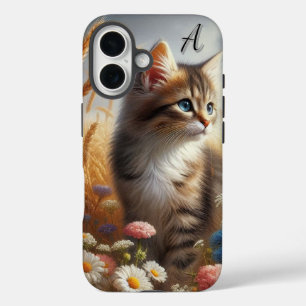 Süßes Kätzchen Wasserfarben Katze iPhone  16 Hülle