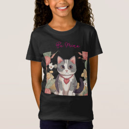 Süßes Katze-Liebe-T-Shirt für Kinder | Süßes Valen T-Shirt