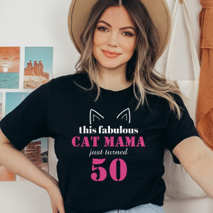 Süßes Katze Mama 50. Geburtstag T-Shirt