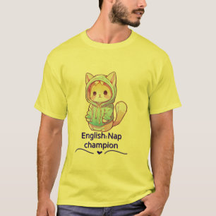 Süßes Katze-Nickerchen-Champion-T-Shirt Too T-Shirt
