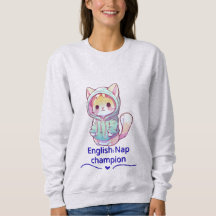 Süßes Katze-Nickerchen-Champion-Too-T-Shirt