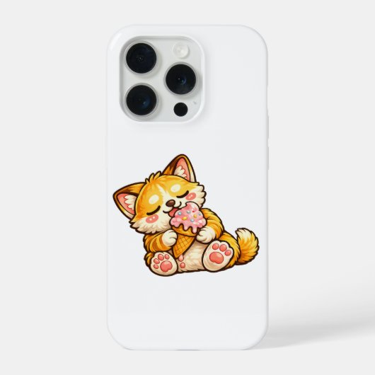 Süßes Katzen-Eis iPhone Hülle (Rückseite)