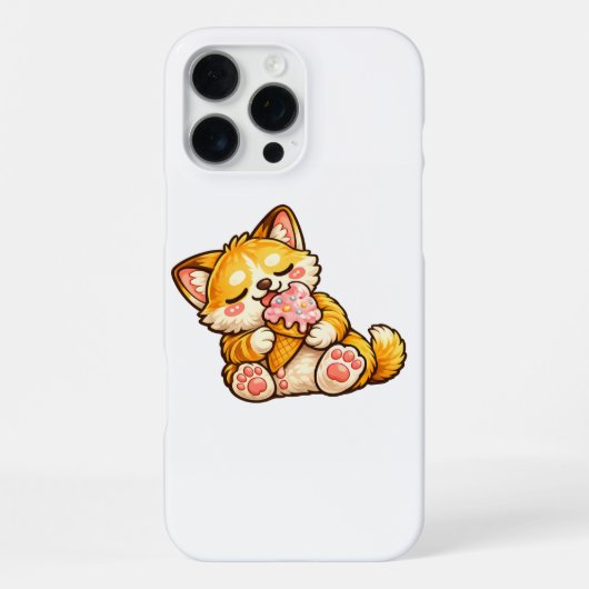 Süßes Katzen-Eis iPhone Hülle (Rückseite)