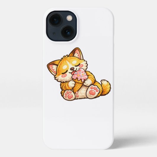 Süßes Katzen-Eis iPhone Hülle (Rückseite)