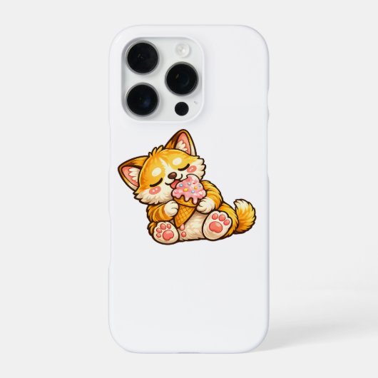 Süßes Katzen Eiscreme iPhone Hülle (Rückseite)