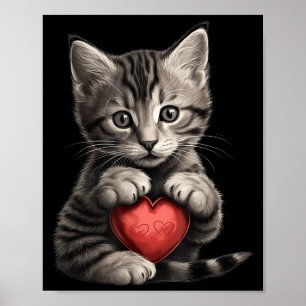 Süßes Katzen-Geschenk für Katzenliebhaber Buntes K Poster