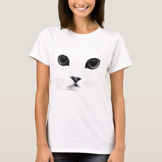 Süßes Katzen-Gesicht T-Shirt (Vorderseite)