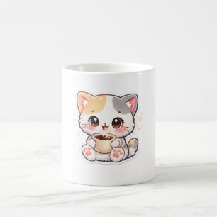 Süßes Katzen Kaffee Liebhaber Geschenk - Kawaii Kä Kaffeetasse