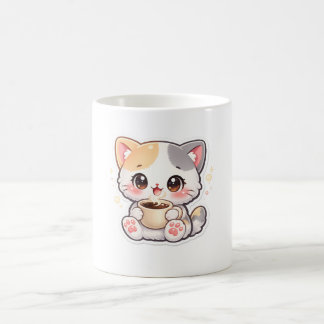 Süßes Katzen Kaffee Liebhaber Geschenk - Kawaii Kä Kaffeetasse