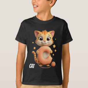 Süßes Katzen-Kinder-T-Shirt C steht für Katze Al T-Shirt