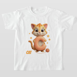 Süßes Katzen-Kinder-T-Shirt C steht für Katze Al T-Shirt