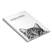 Süßes Katzen-Monogramm-Kätzchen Notizblock (Rechte Seite)