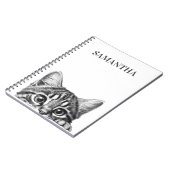 Süßes Katzen-Monogramm-Kätzchen Notizblock (Linke Seite)