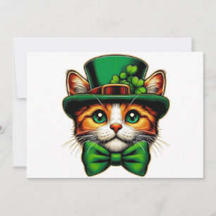 Süßes Katzen/St. Patrick's Day-Kätzchen  Feiertagskarte
